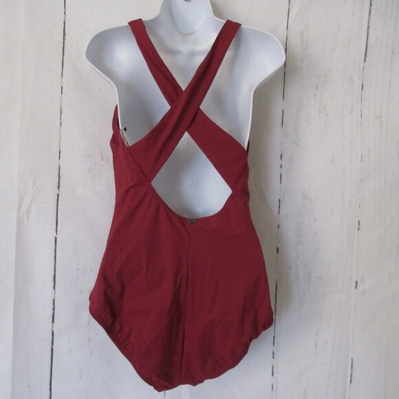 New $170 Amoressa Swimsuit 14 Paprika Sashay One Piece Shaping Miraclebrand - Picture 7 of 10